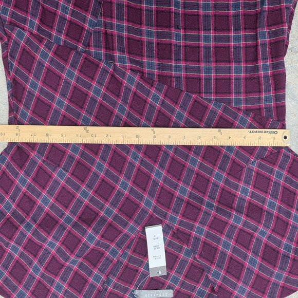 209 West 138 Cherry Plaid V Neck Short Sleeve Midi Dress Size M - Picture 5 of 7